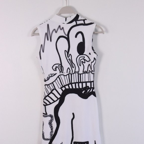Doodles Printed Textile Mock Neck Dress - SMALL/MEDIUM - Picture 6 of 7
